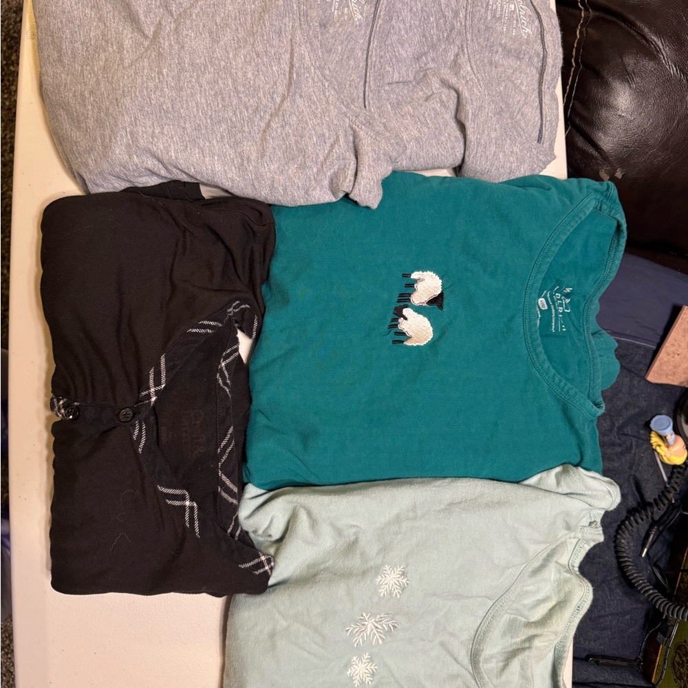 Woolrich long sleeve sleep shirts bundle xl